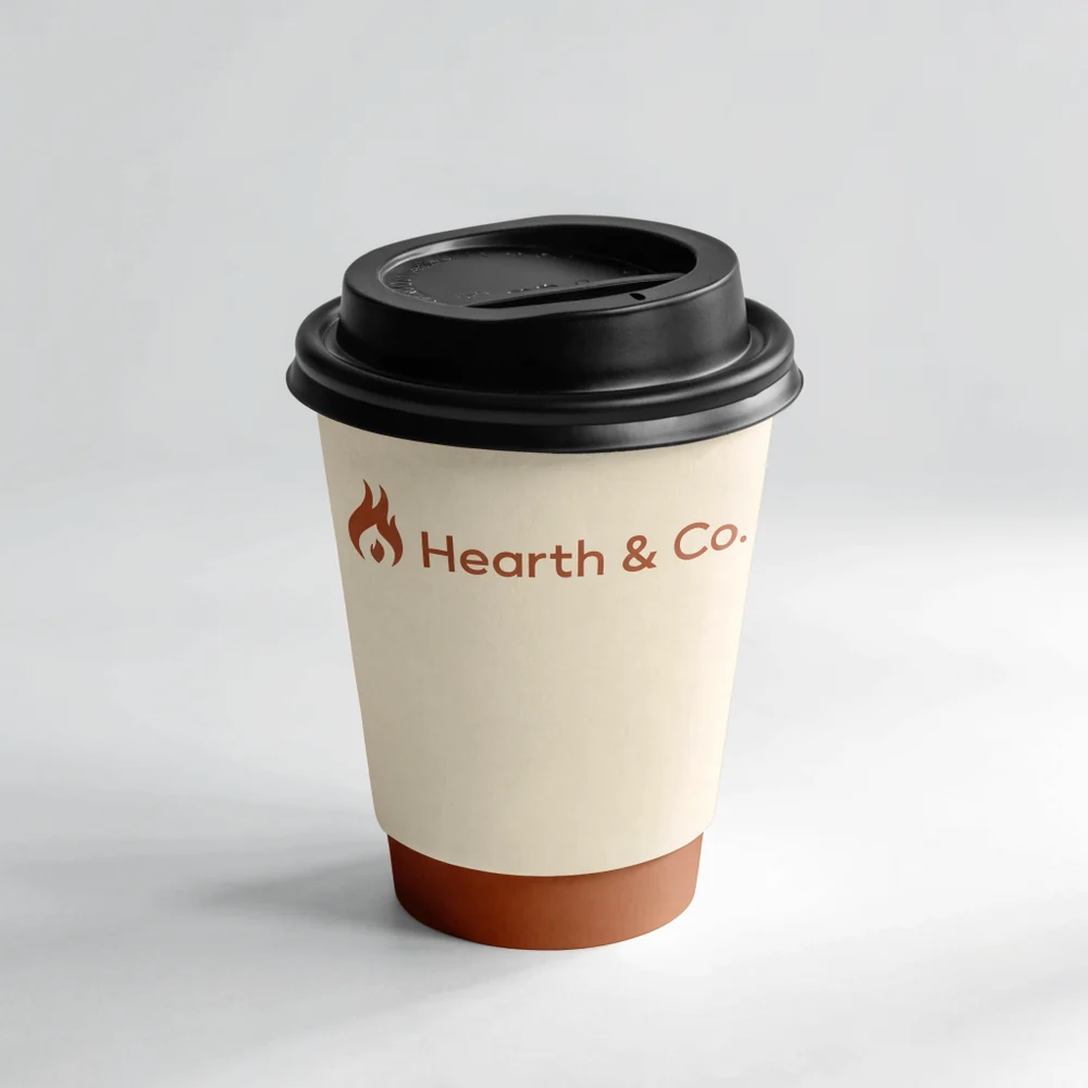 16 oz Custom Recyclable Double Wall Paper Cups with Lids