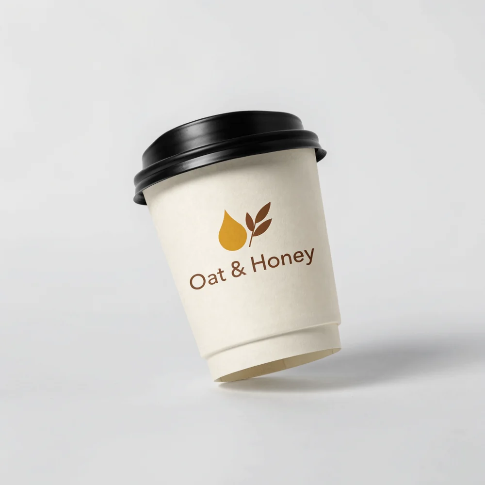 8 oz Custom Recyclable Double Wall Paper Cups with Lids