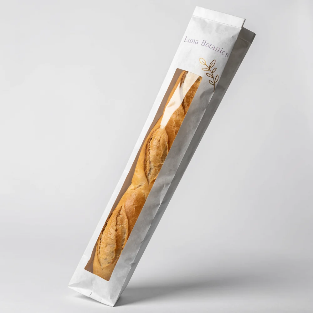 Custom Baguette Bread Bags with Window