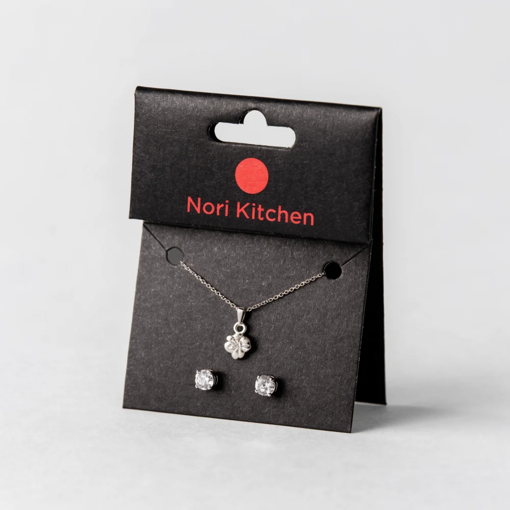 Custom Folded Necklace And Earring Display Tag
