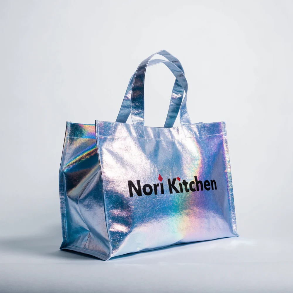 Custom Holographic Reusable Grocery Tote Bags