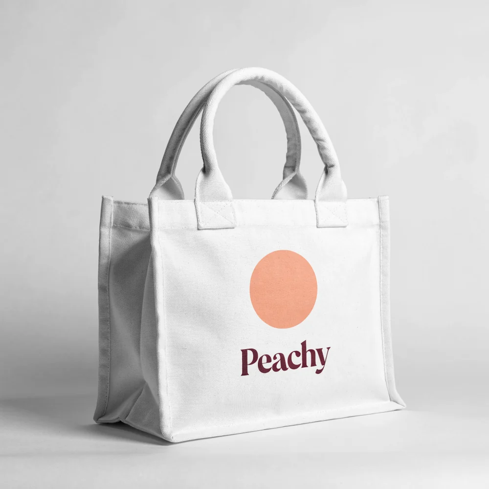 Custom Premium Cotton Canvas Flat Bottom Tote Bag with Padded Handles