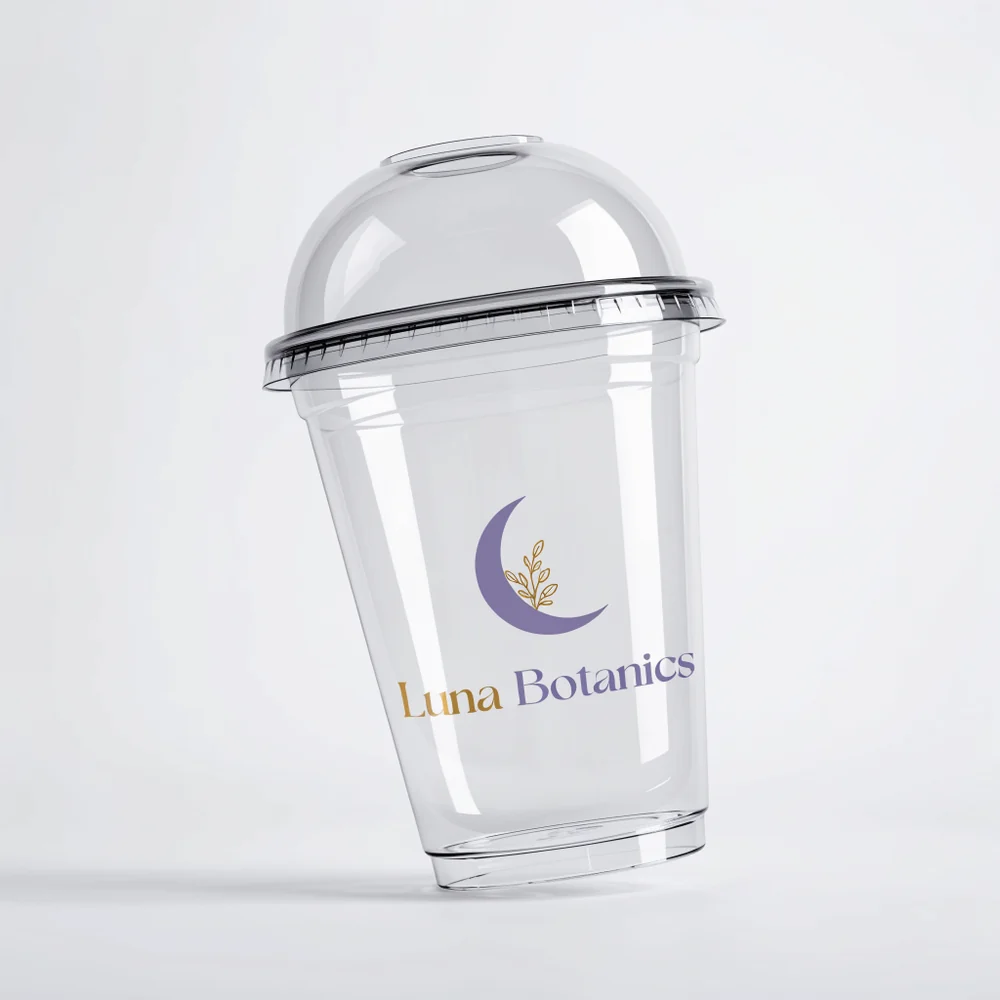 Custom Recyclable Plastic Cups with Dome Lids