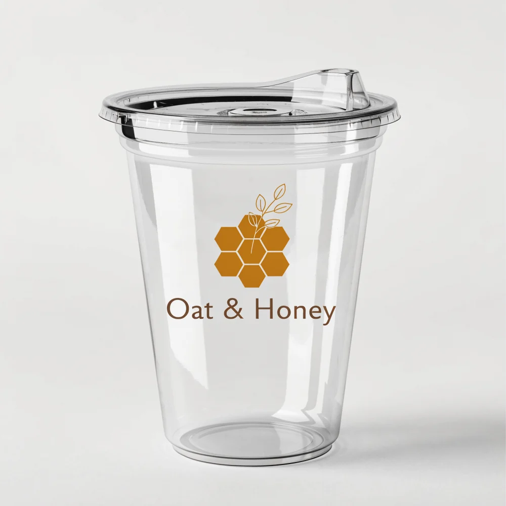 Custom Recyclable Round Bottom Plastic Coffee Cups