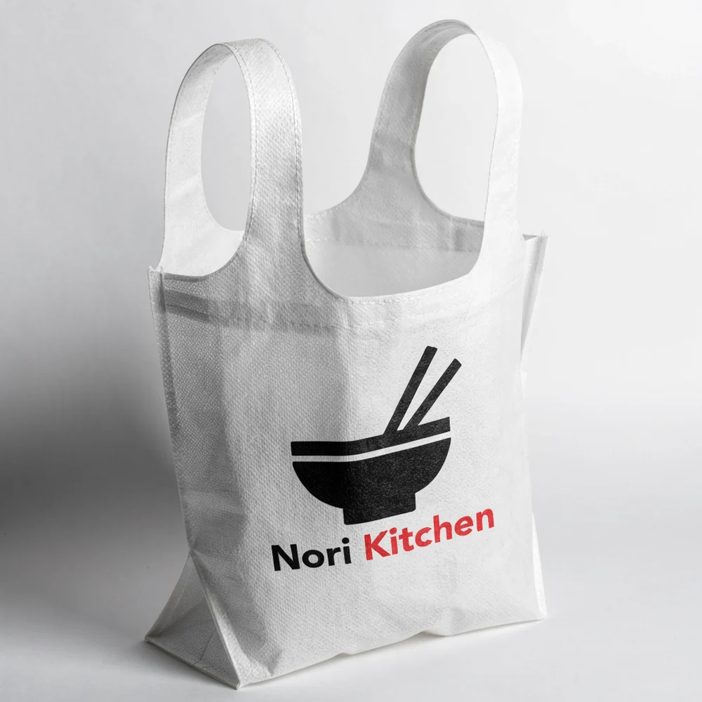 Custom Reusable T-Shirt Style Tote Bags, product shot
