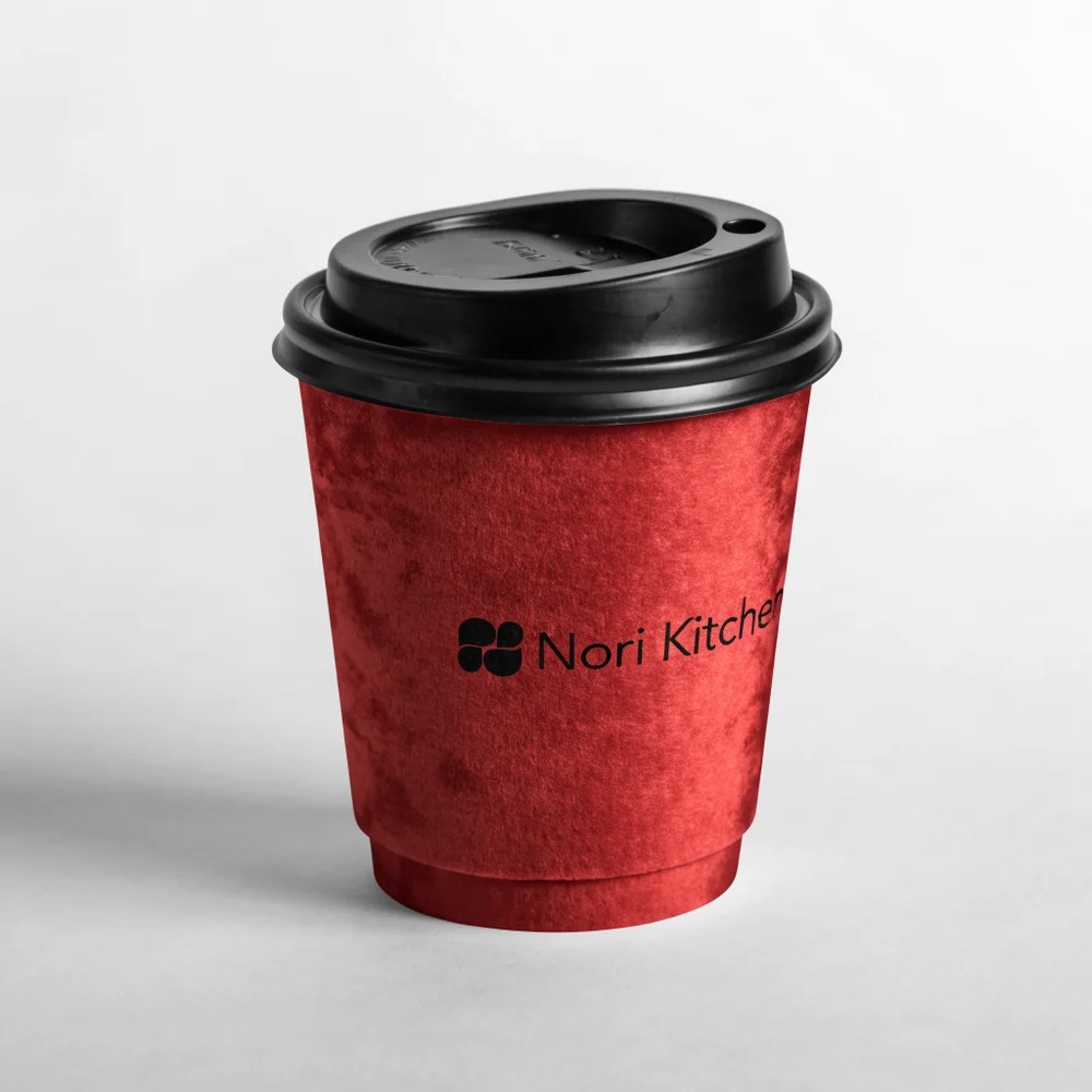 Custom Tactile Paper Coffee Cups with Foil Stamping