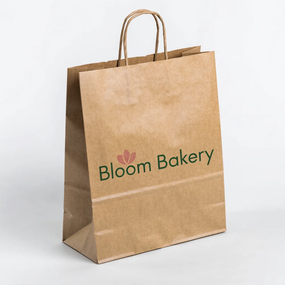 Custom Twisted Handle Coffee Paper Bags
