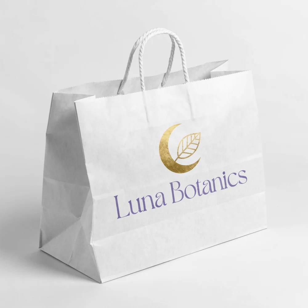 Custom Twisted Handle Paper Bags for Bakery Shop, product shot