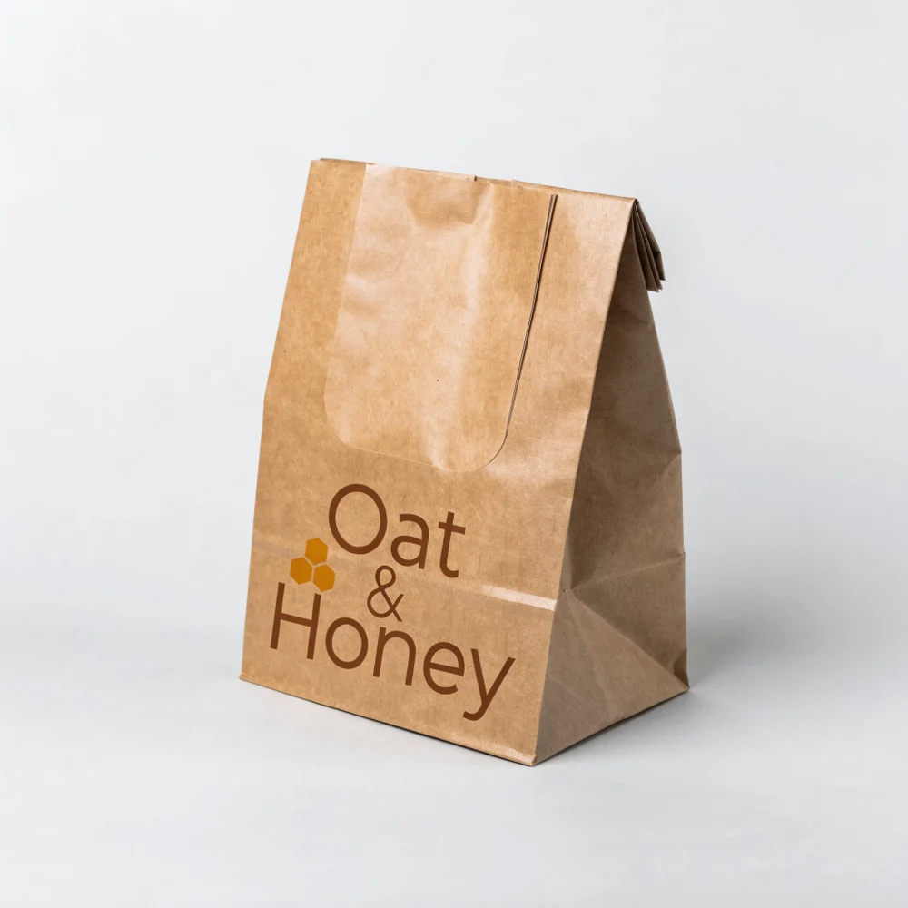 Custom Two-Sided Open Bags for Bakery Shop, product shot