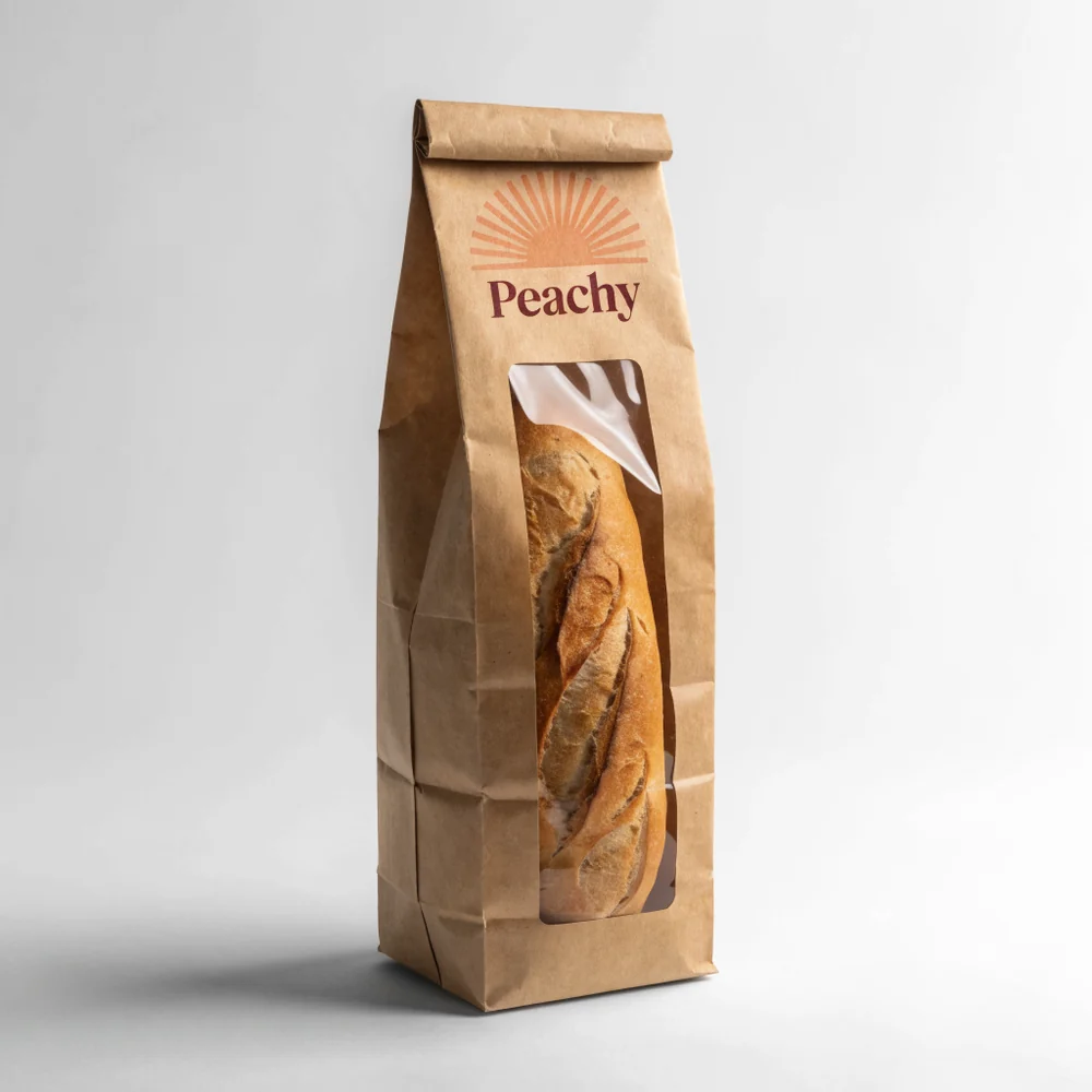 Custom Window Bread Bags with Flat Bottom, product shot