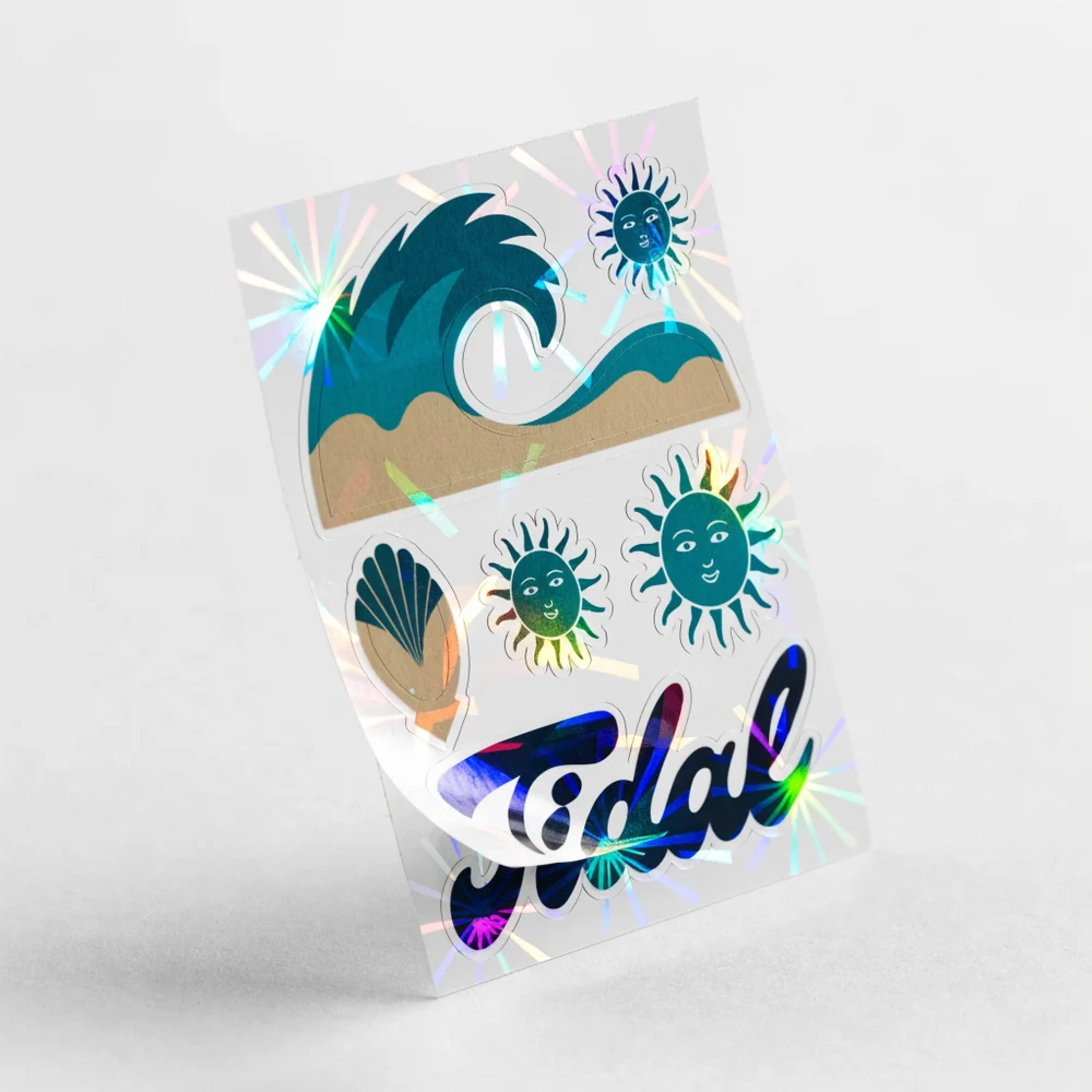 Holographic Fireworks Sticker Sheets
