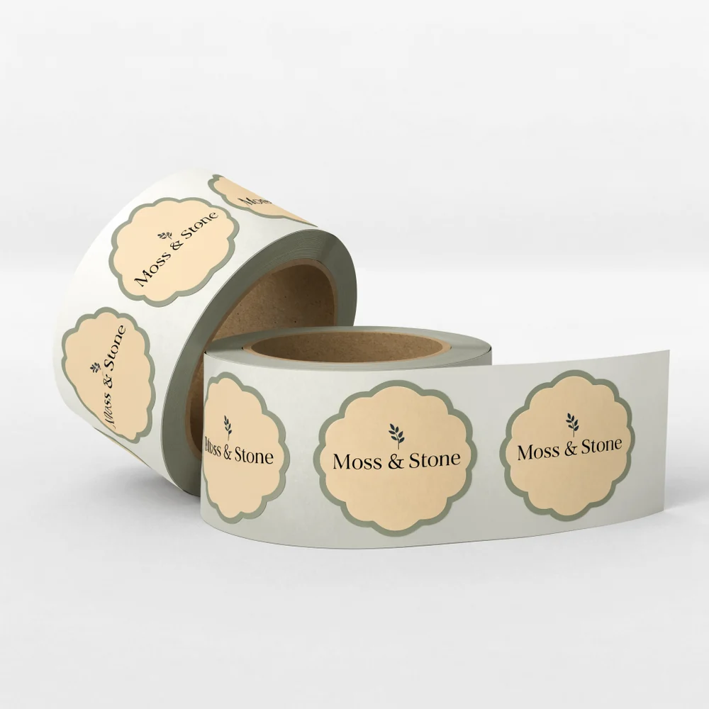 Oval Scalloped Labels