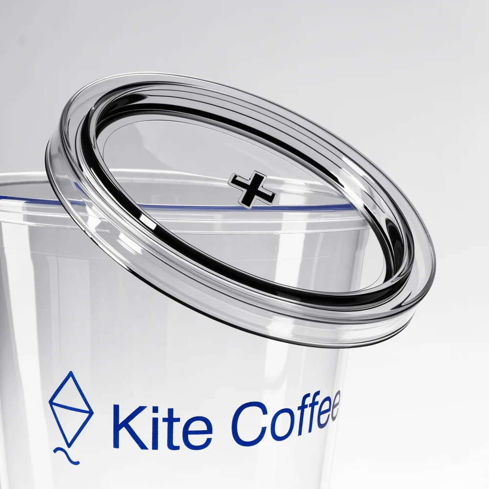 98mm Flat Straw Lid for Plastic Cups