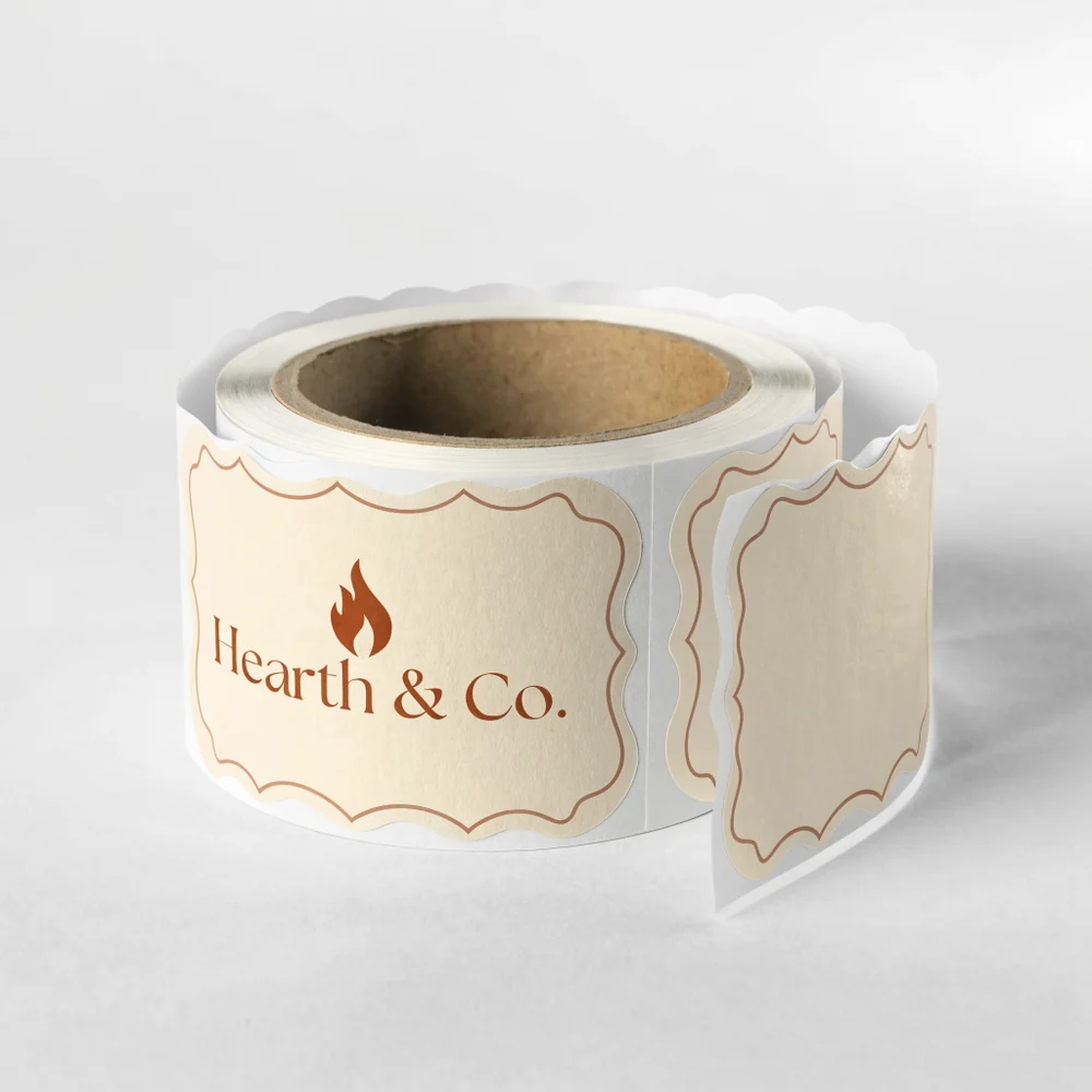 Rectangle Scalloped Labels