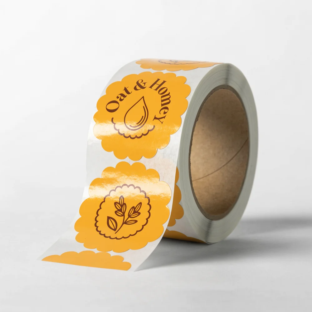 Round Scalloped Labels, product shot