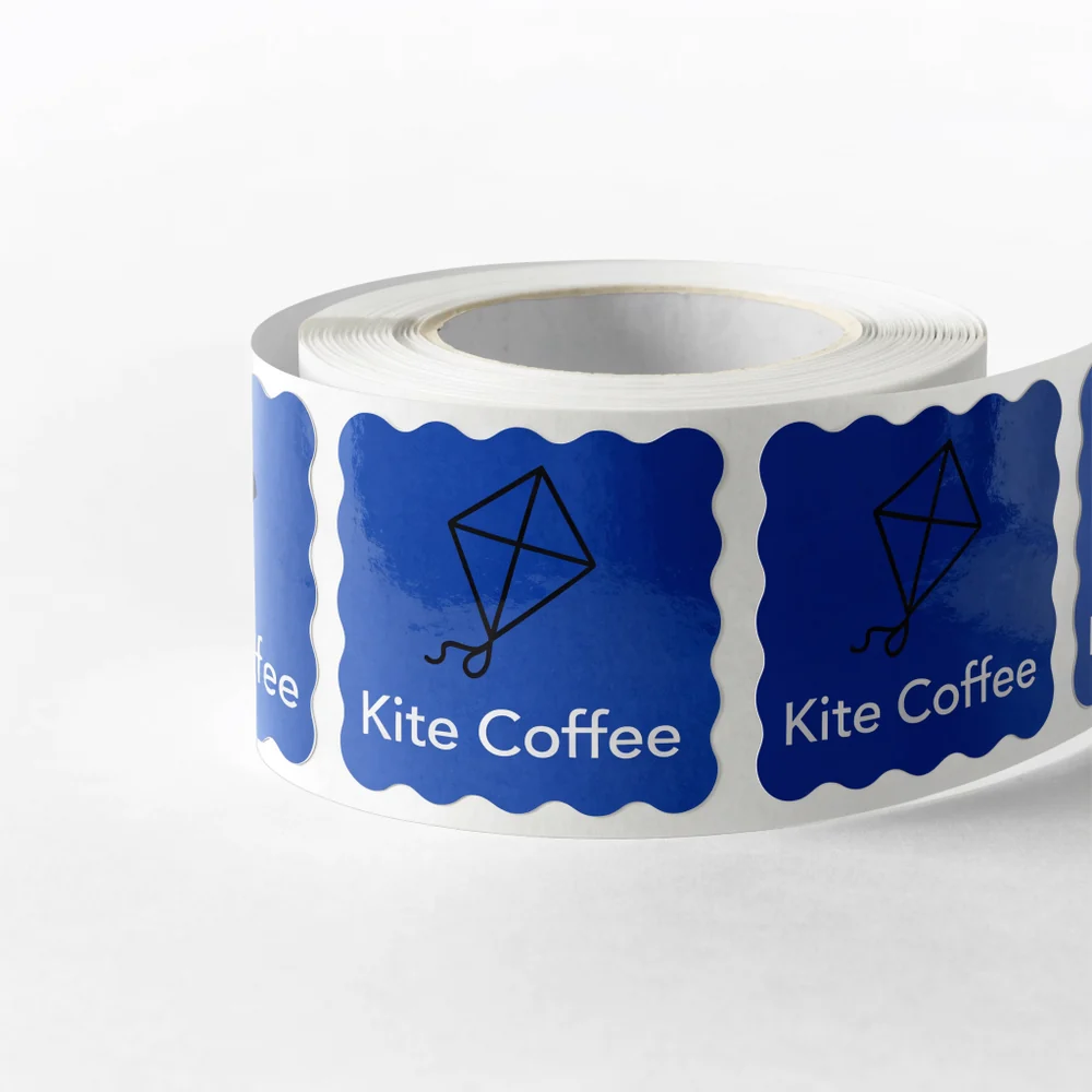 Square Scalloped Labels